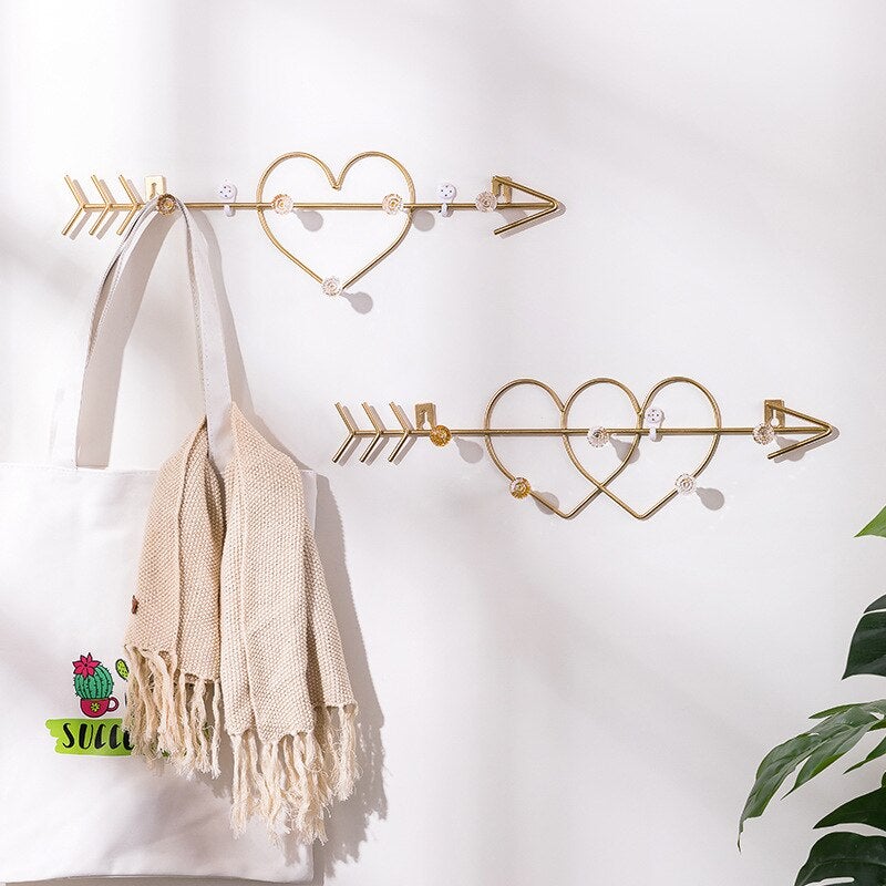 Metal Golden Hook Wall