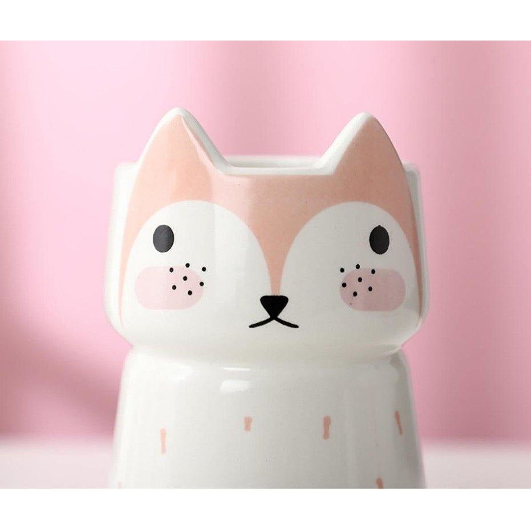 Cute Fox flower vase