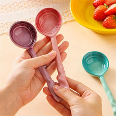 Set of colorful ceramic spoons