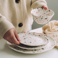 Terrazzo diner plate set