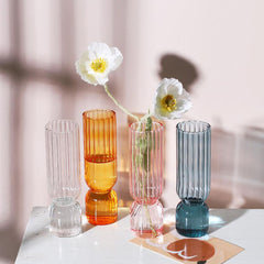 Colorful glass vase