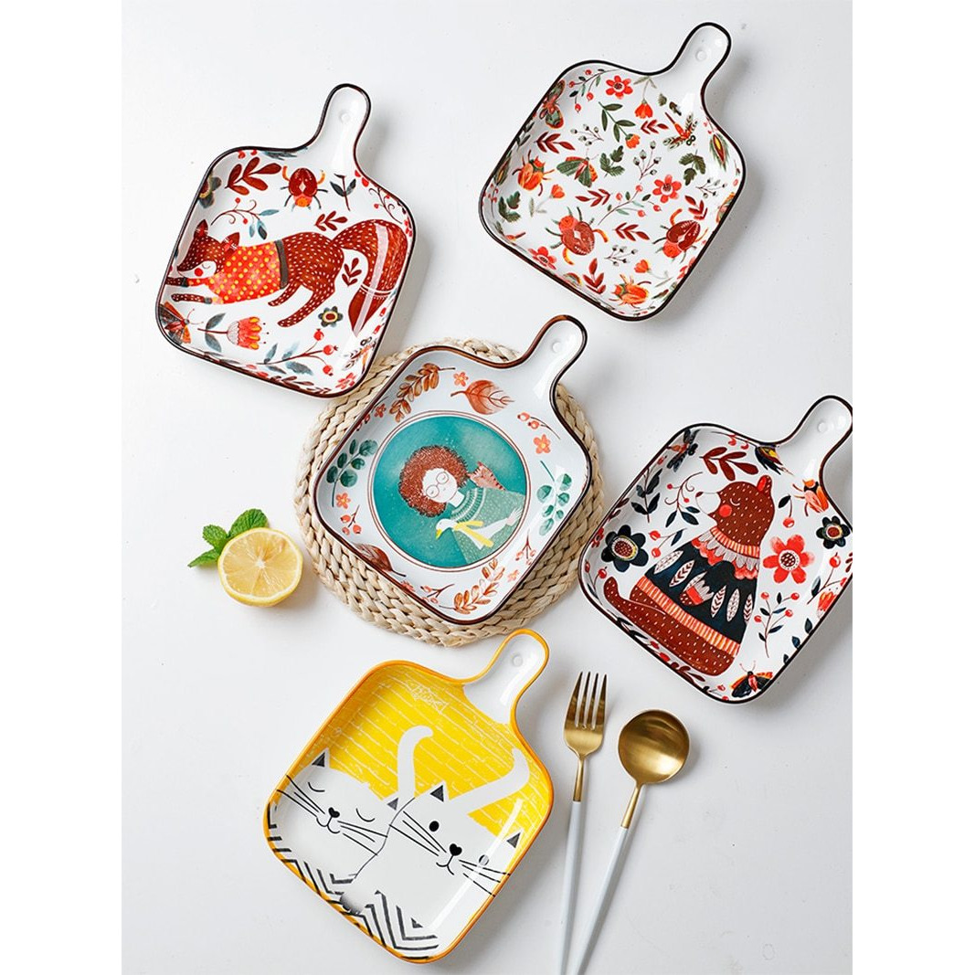 Cute ceramic baking tray