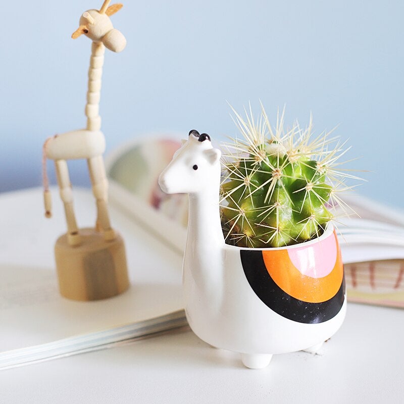 Ceramic animal planters