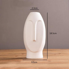 Ceramic face vase